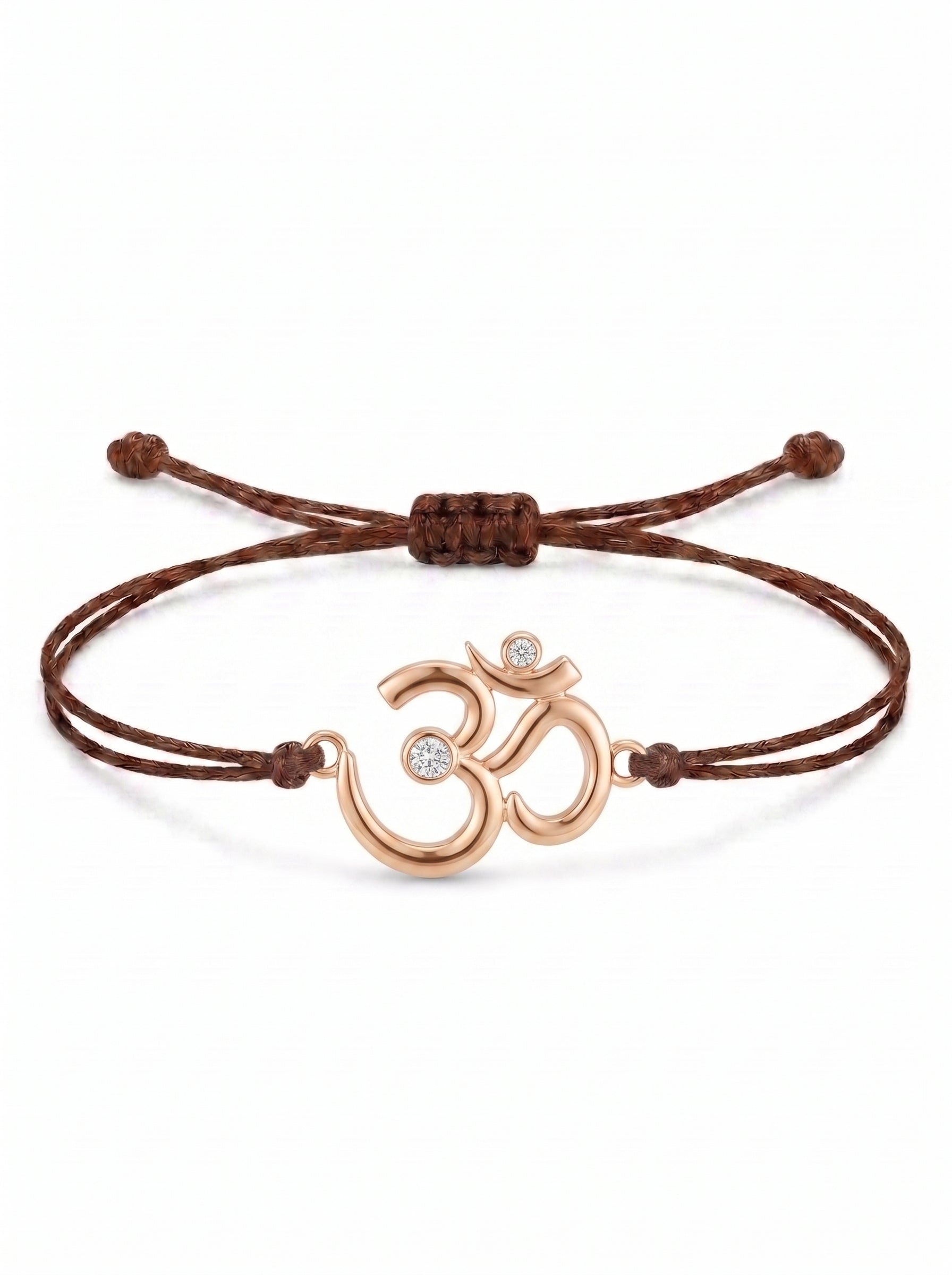 Sacred Om Charm Cord Bracelet