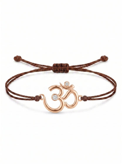 Sacred Om Charm Cord Bracelet