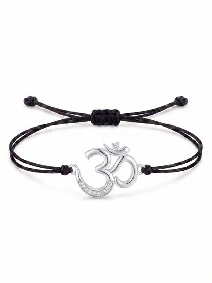 Divine Om Charm Cord Bracelet