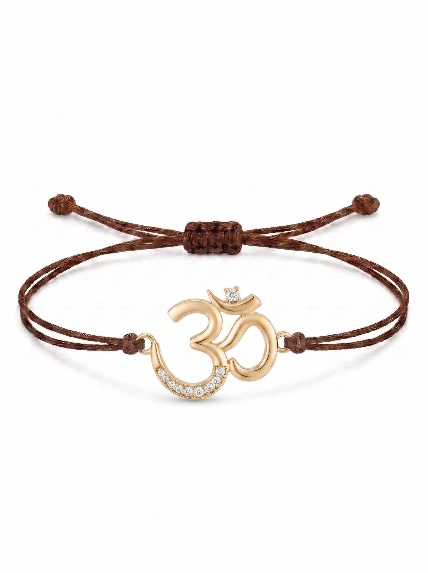 Divine Om Charm Cord Bracelet