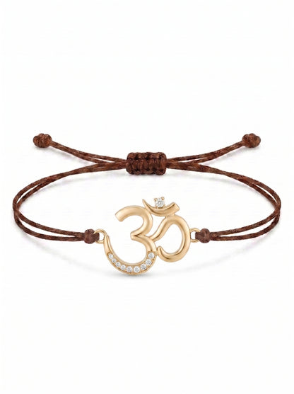 Divine Om Charm Cord Bracelet