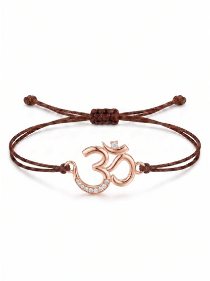 Divine Om Charm Cord Bracelet