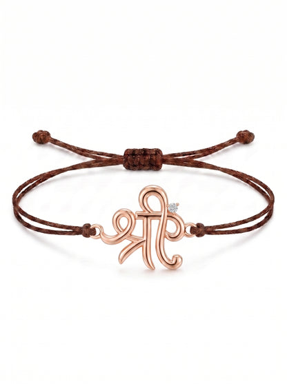Shree Symbol Charm Cord Bracelet