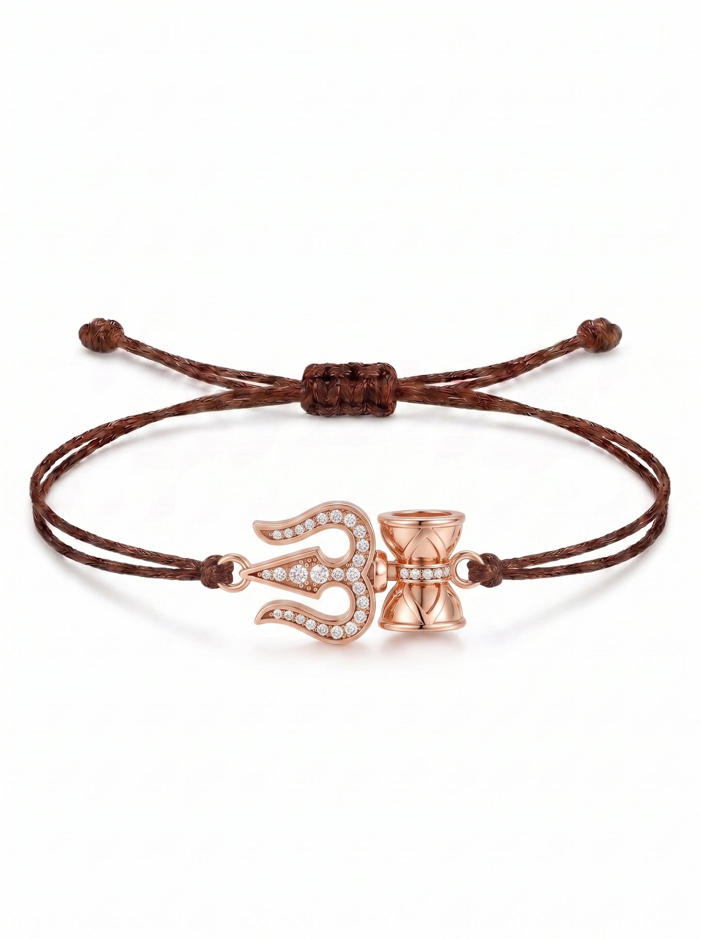 Trishul Damru Charm Cord Bracelet