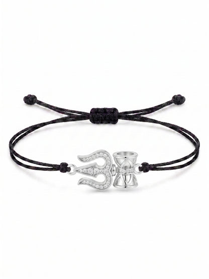 Trishul Damru Charm Cord Bracelet