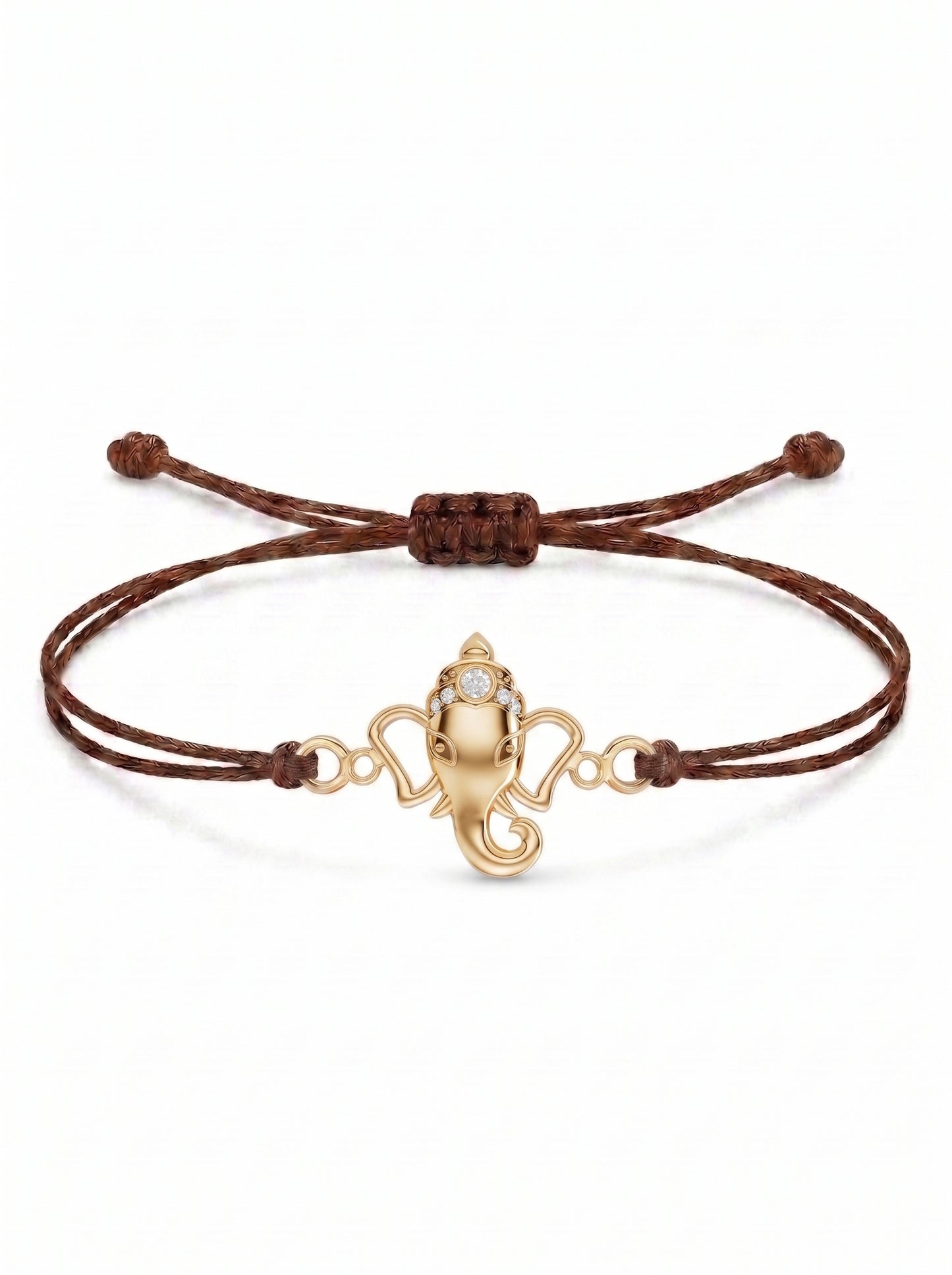 Ganesha Charm Cord Bracelet