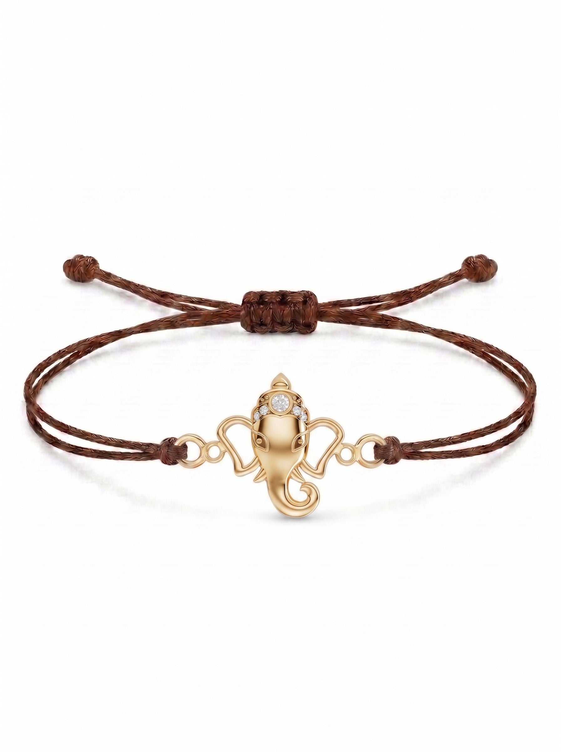 Ganesha Charm Cord Bracelet