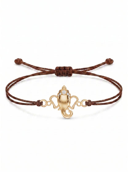 Ganesha Charm Cord Bracelet