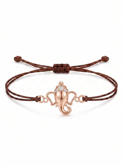 Ganesha Charm Cord Bracelet
