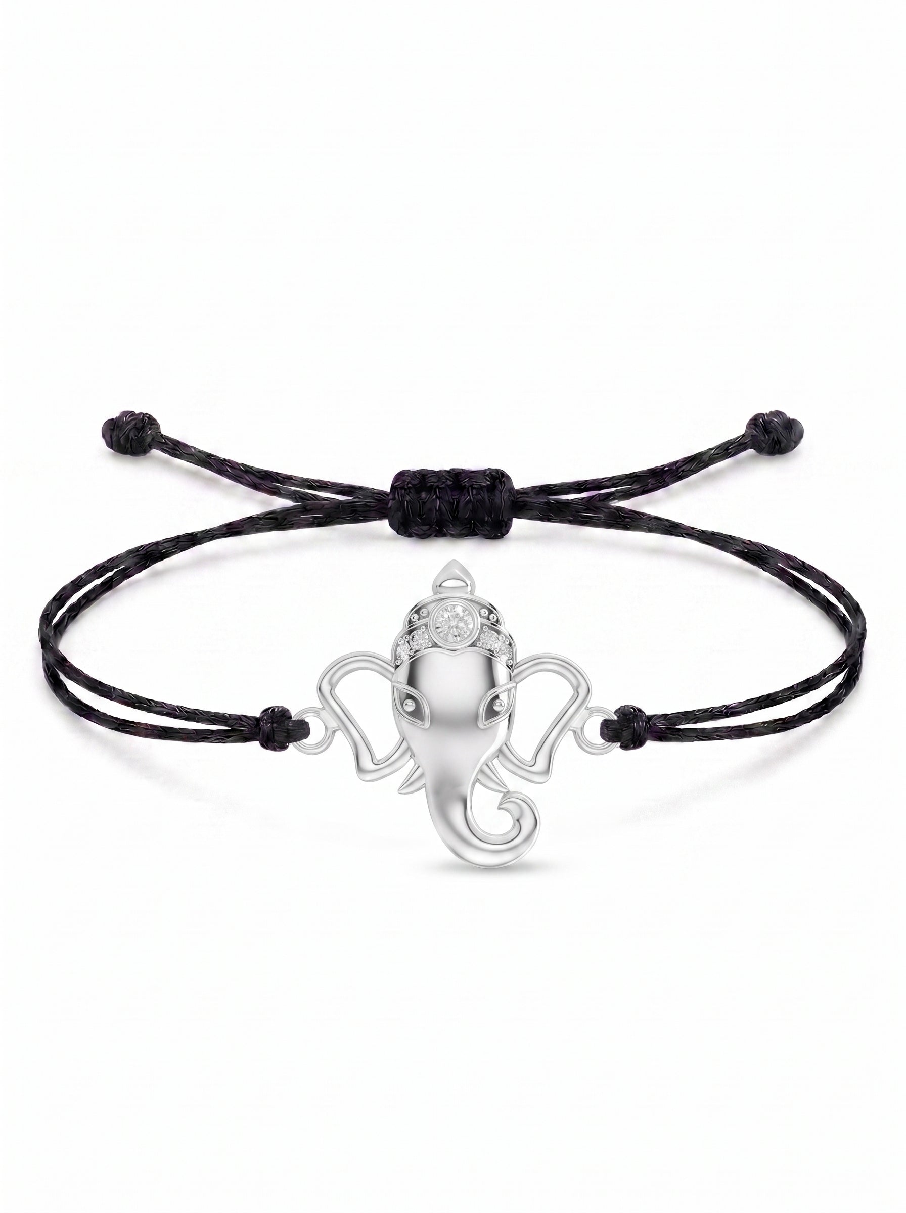 Ganesha Charm Cord Bracelet