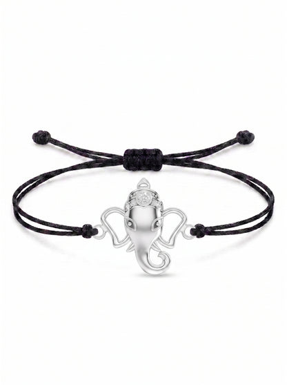 Ganesha Charm Cord Bracelet