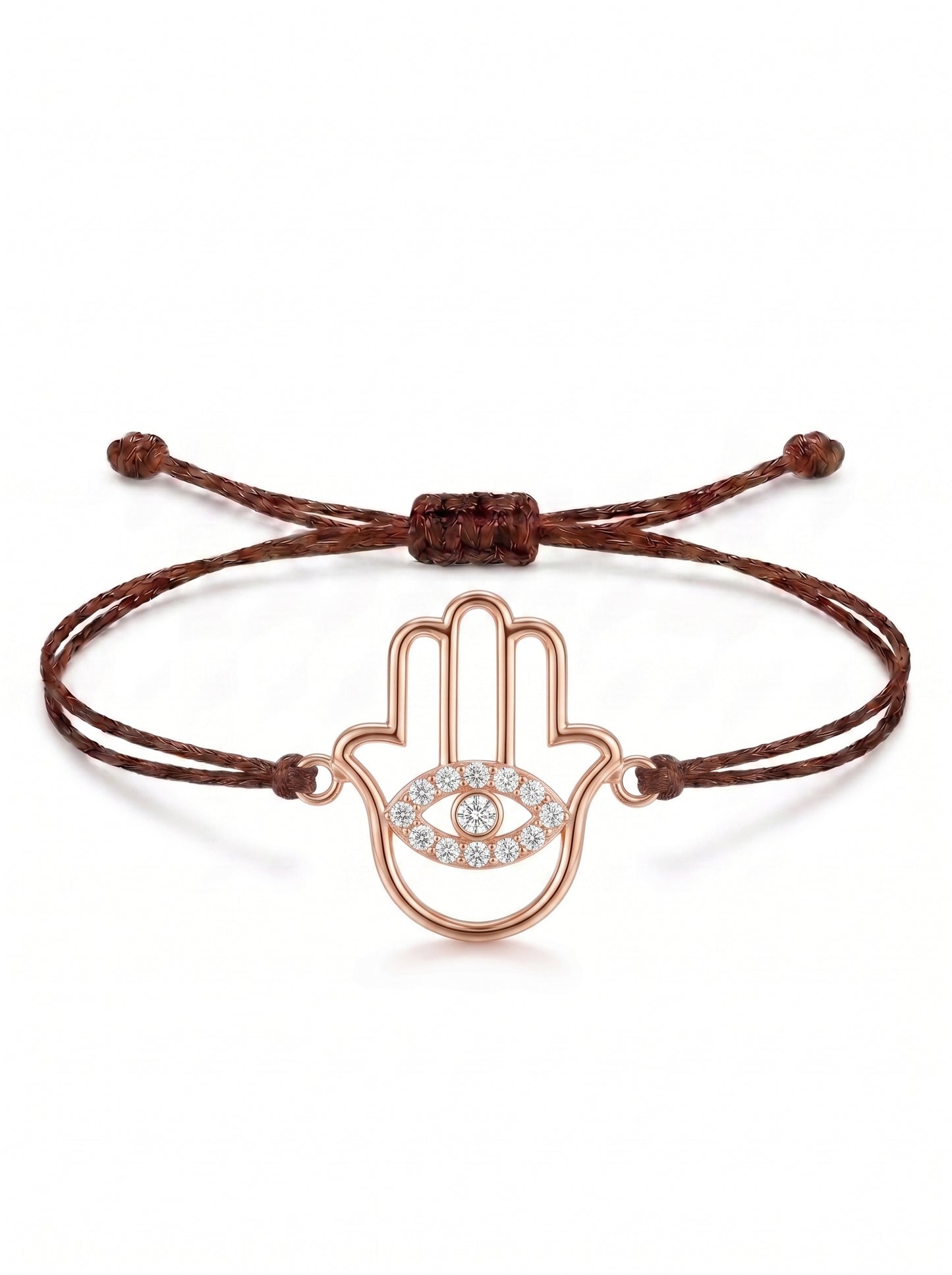 Hamsa Eye Charm Cord Bracelet