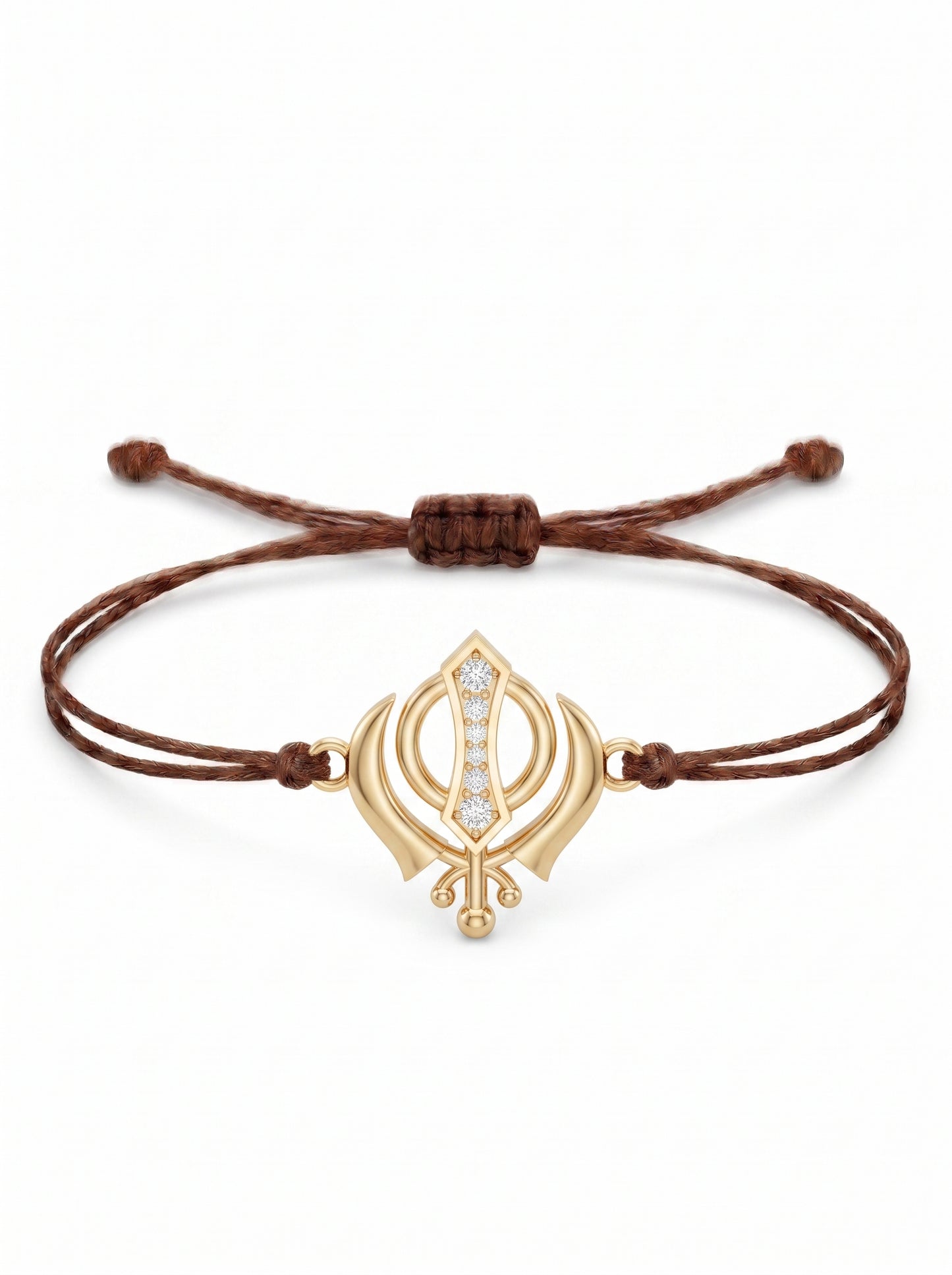 Khanda Charm Cord Bracelet
