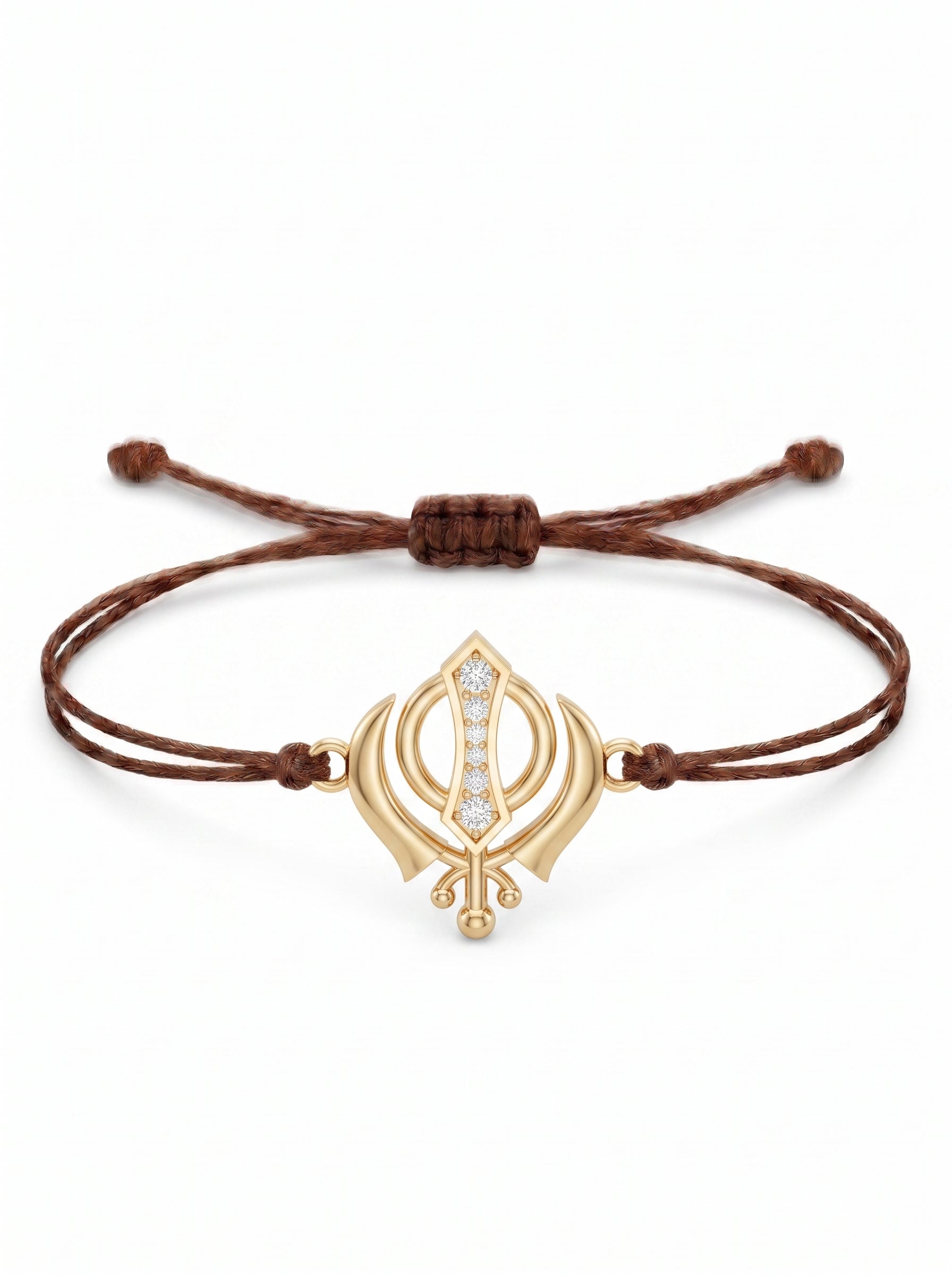 Khanda Charm Cord Bracelet