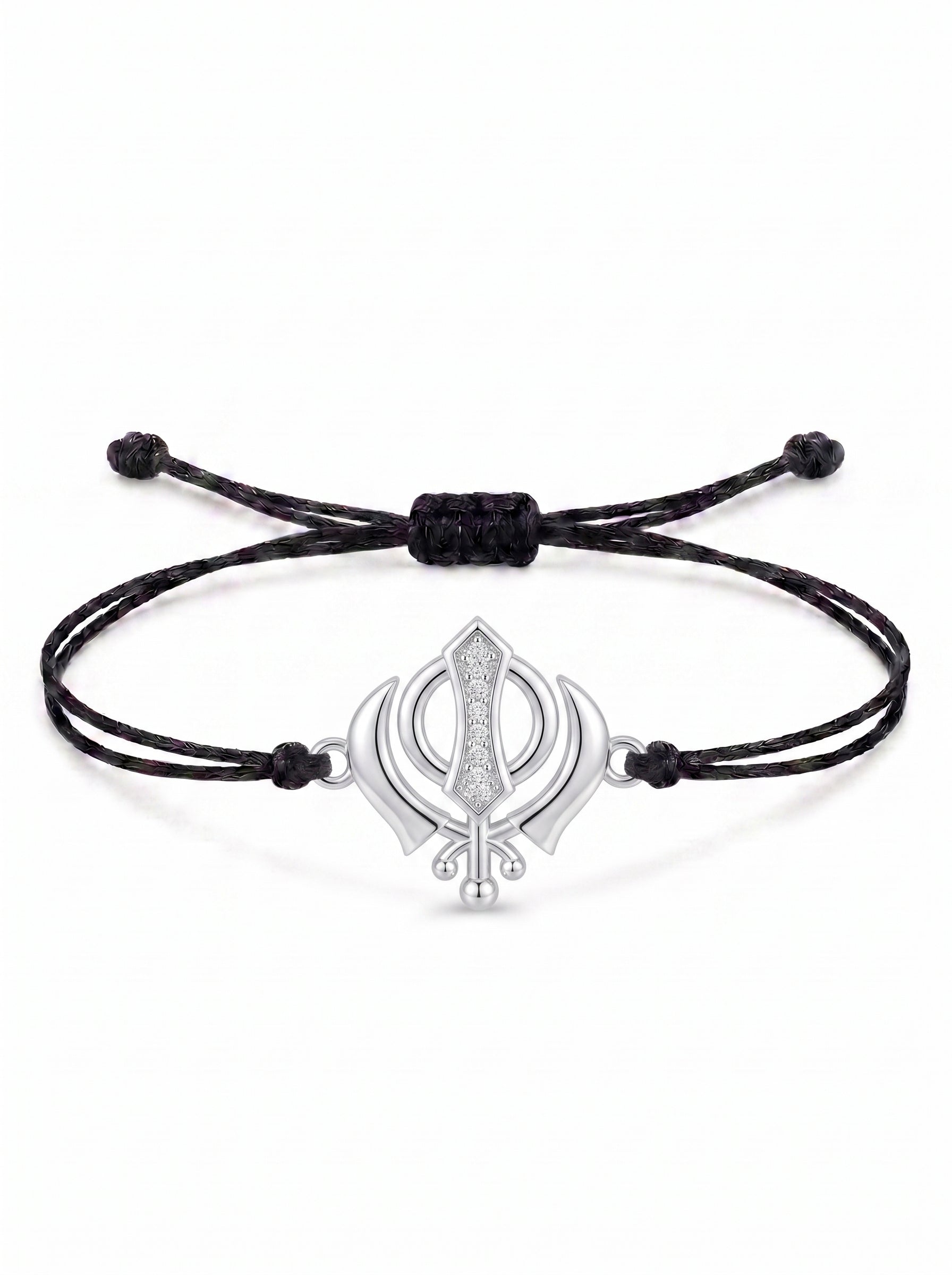 Khanda Charm Cord Bracelet