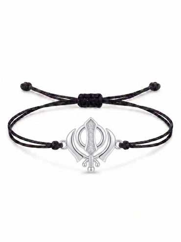 Khanda Charm Cord Bracelet