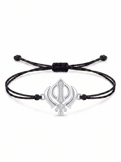 Khanda Charm Cord Bracelet