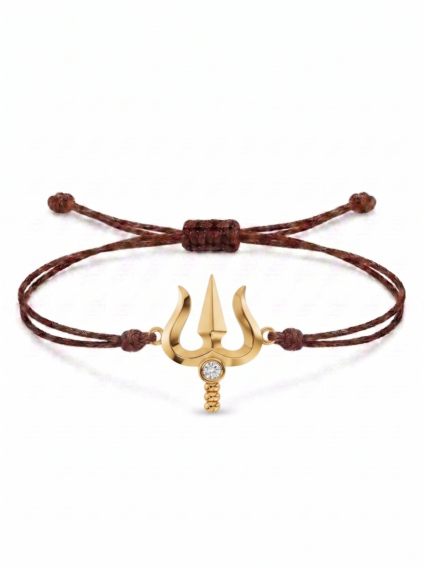 Trishul Charm Cord Bracelet