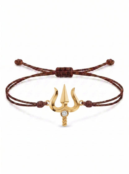 Trishul Charm Cord Bracelet
