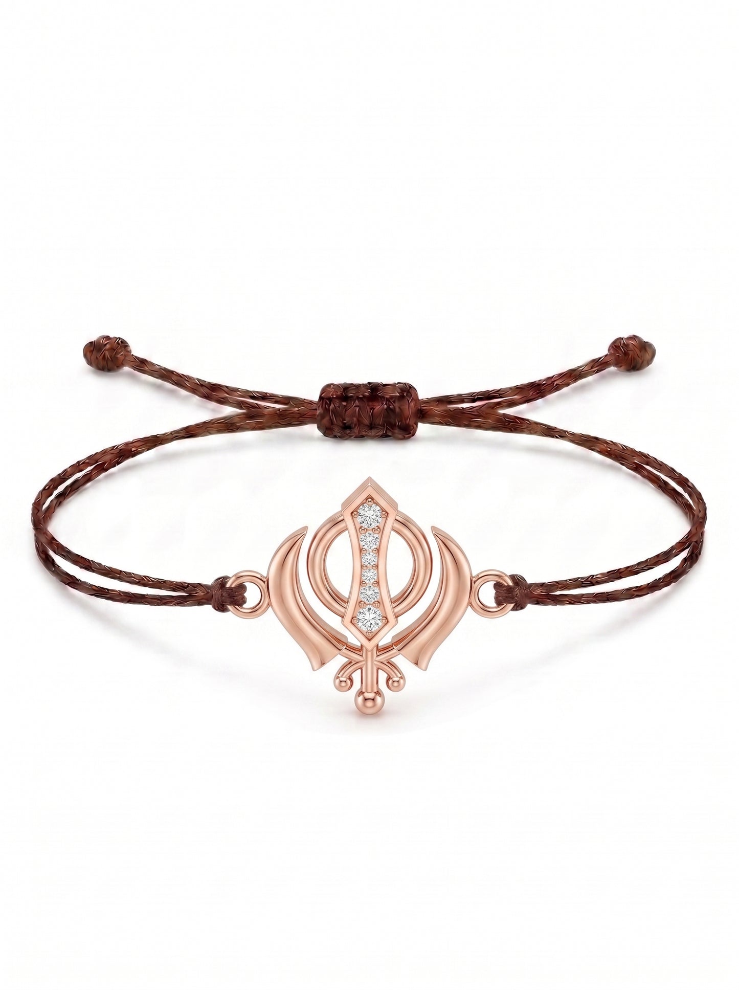 Khanda Charm Cord Bracelet