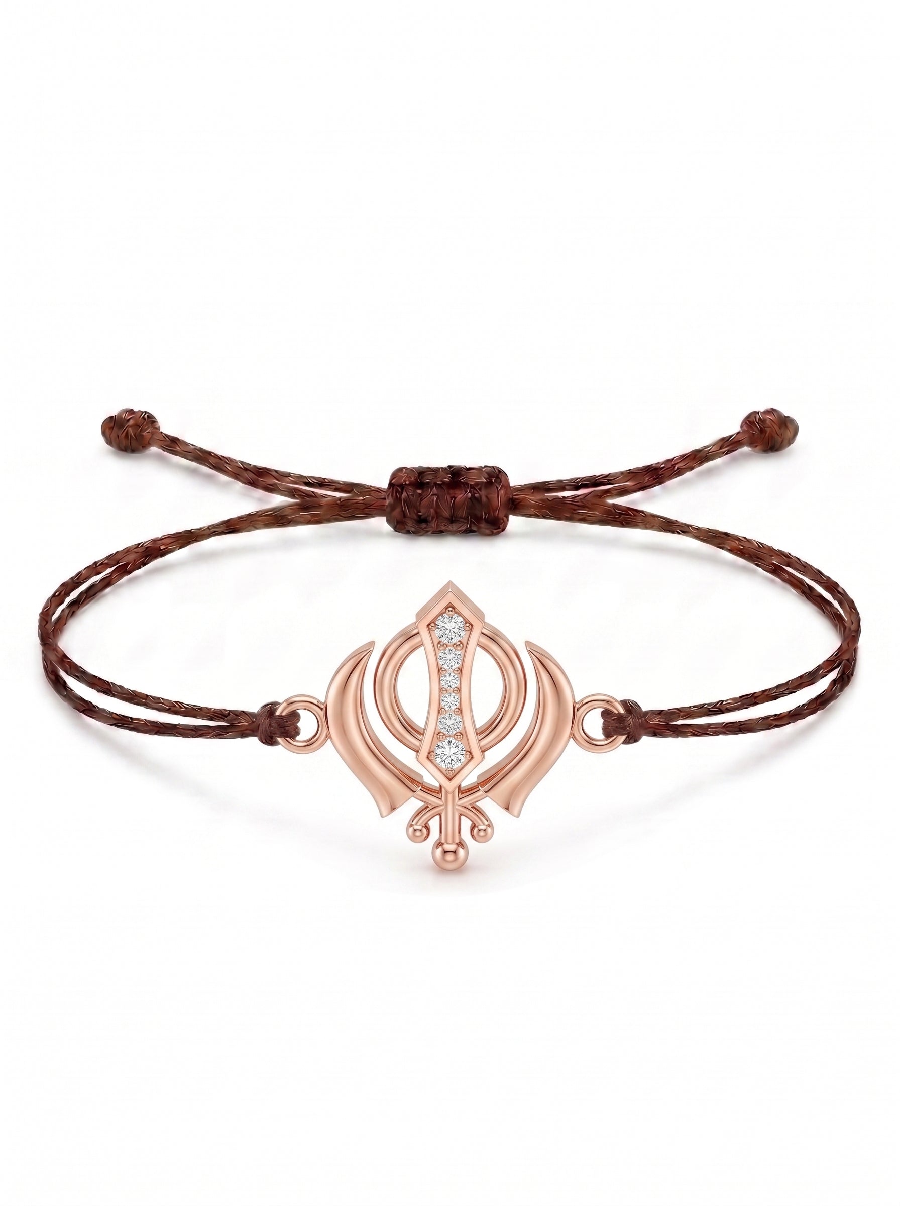 Khanda Charm Cord Bracelet
