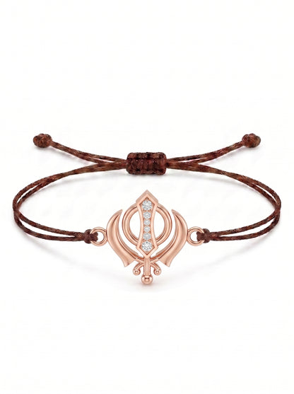Khanda Charm Cord Bracelet
