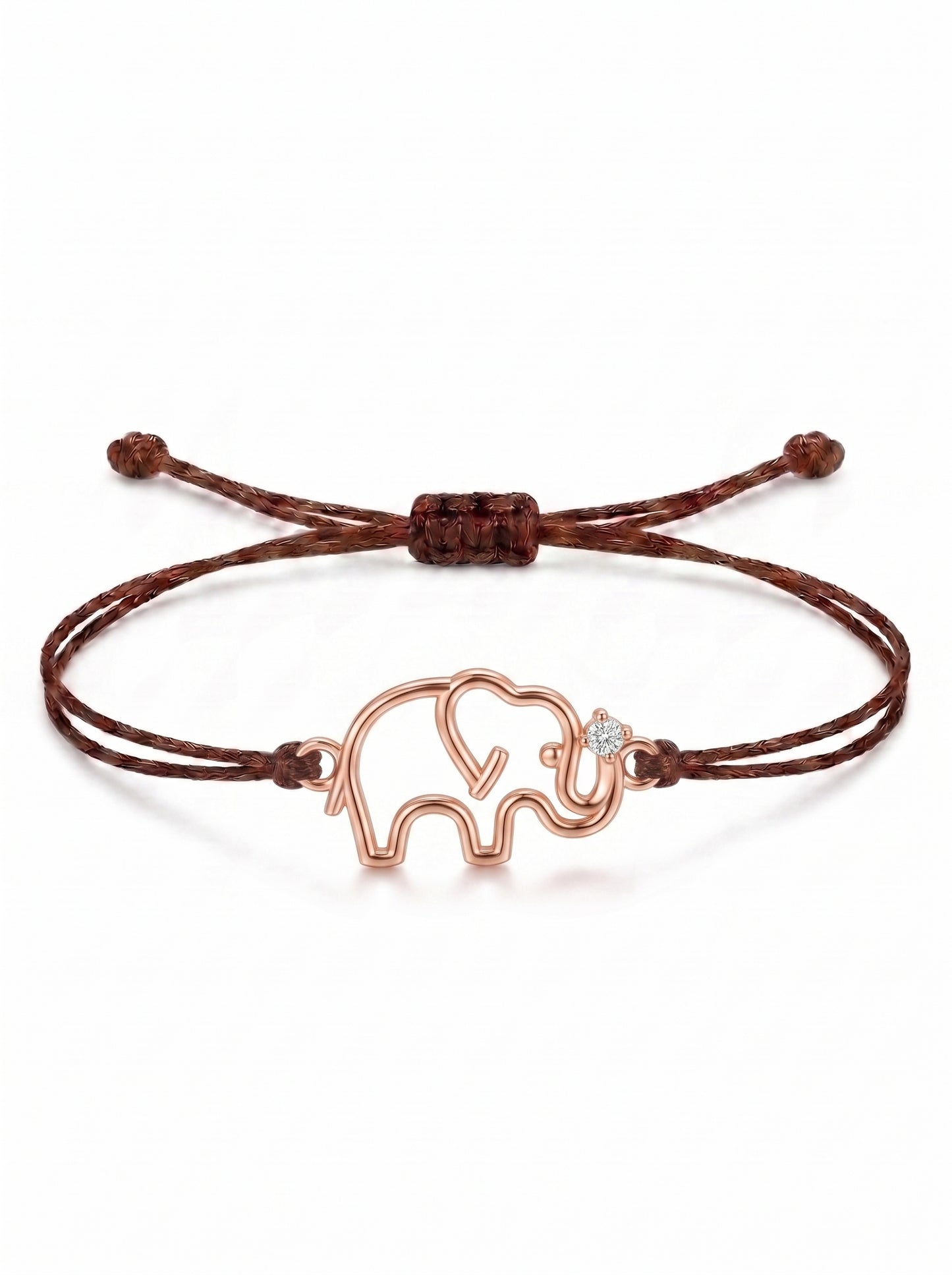 Elephant Charm Cord Bracelet