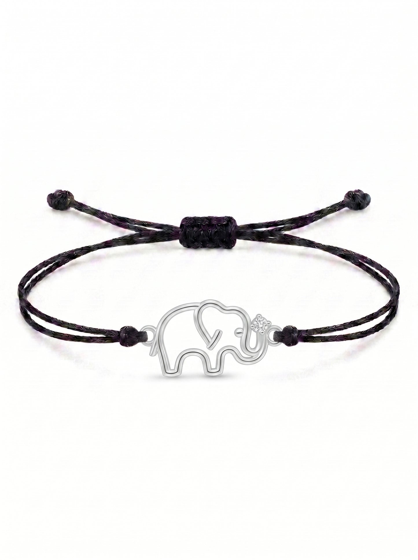 Elephant Charm Cord Bracelet