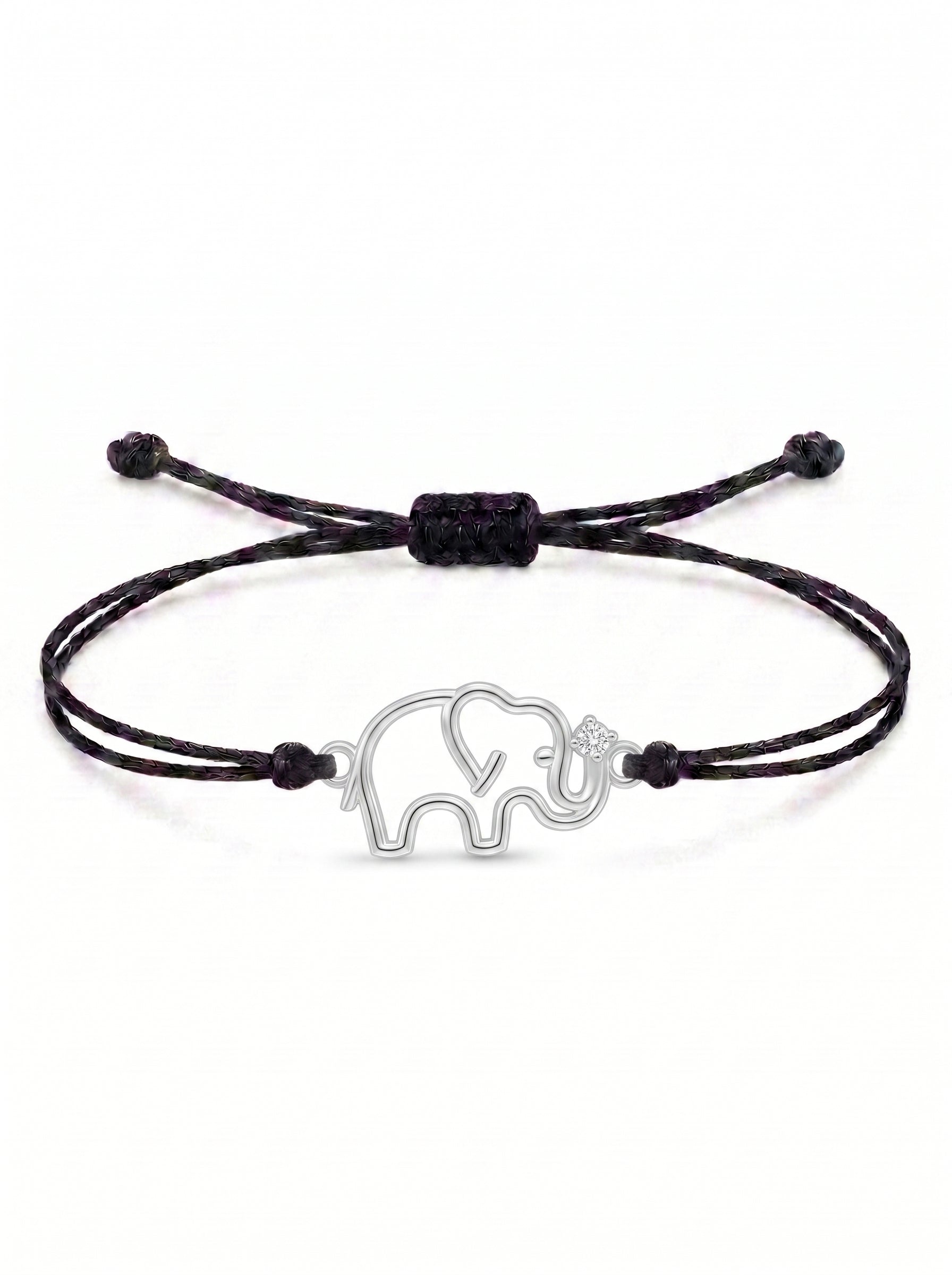 Elephant Charm Cord Bracelet