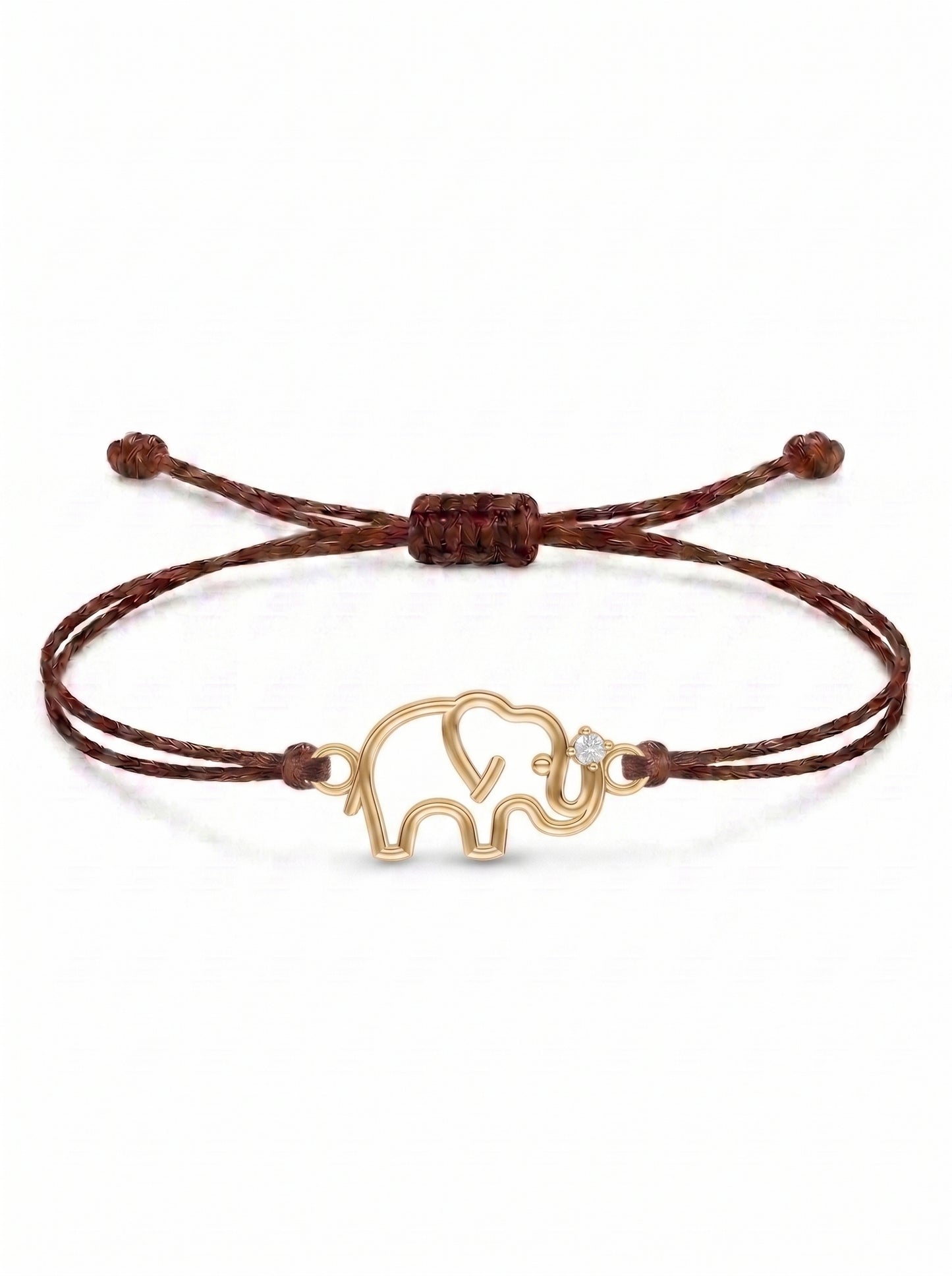 Elephant Charm Cord Bracelet