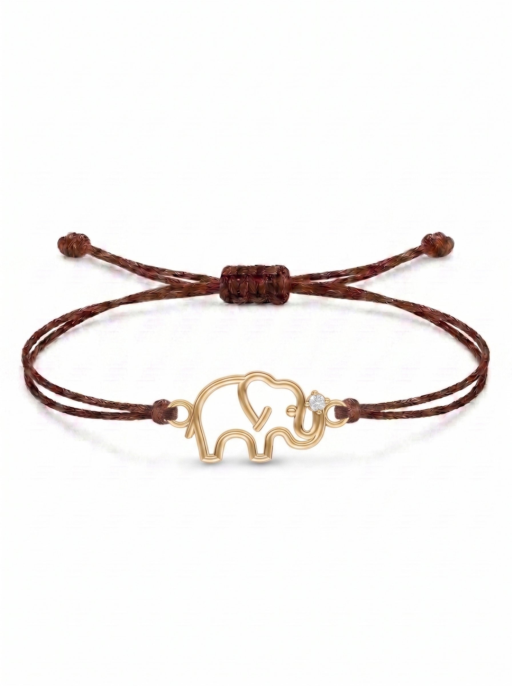 Elephant Charm Cord Bracelet