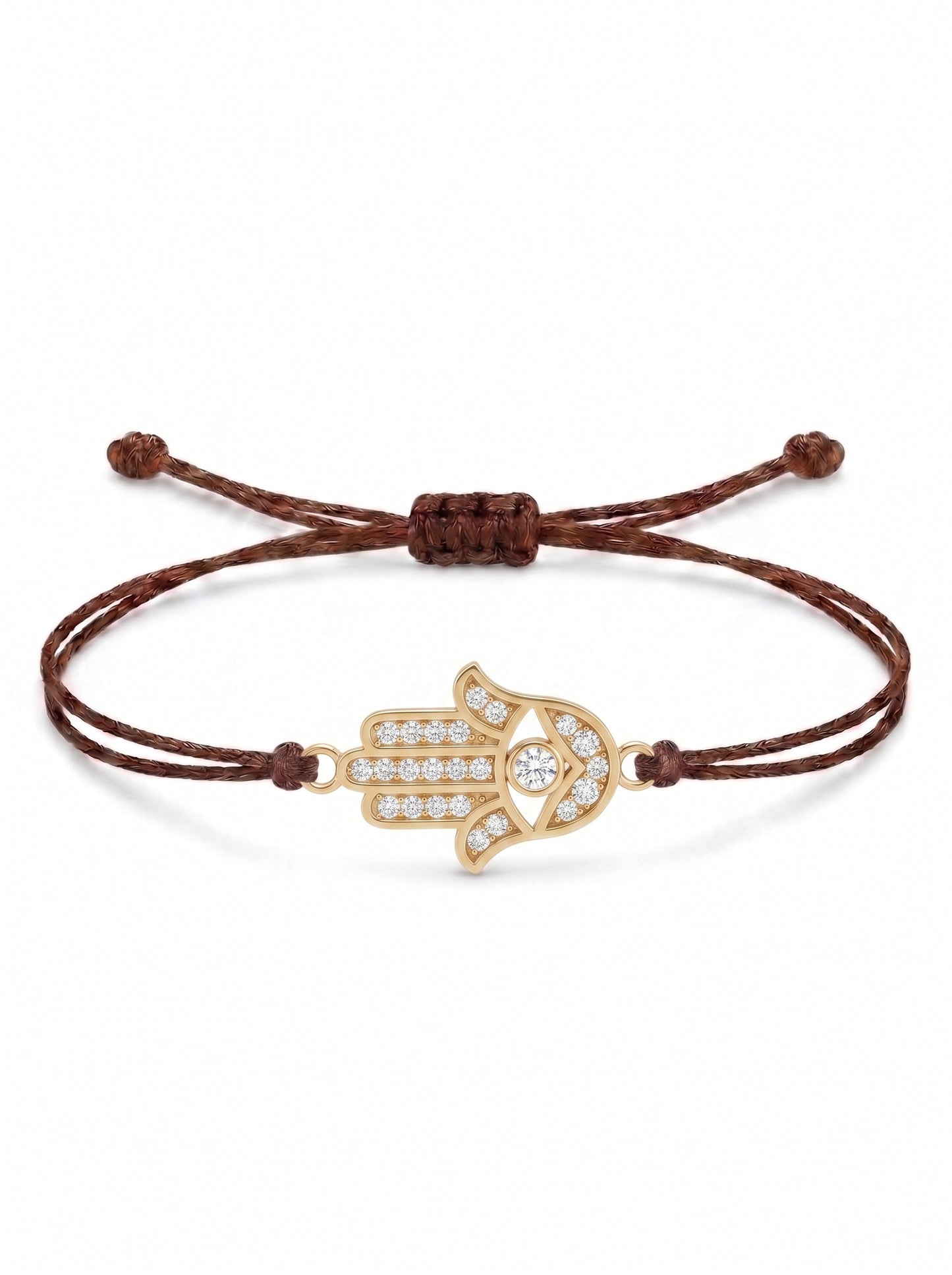 Hamsa Hand Charm Cord Bracelet