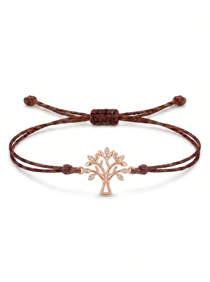 Flourishing Tree Charm Cord Bracelet