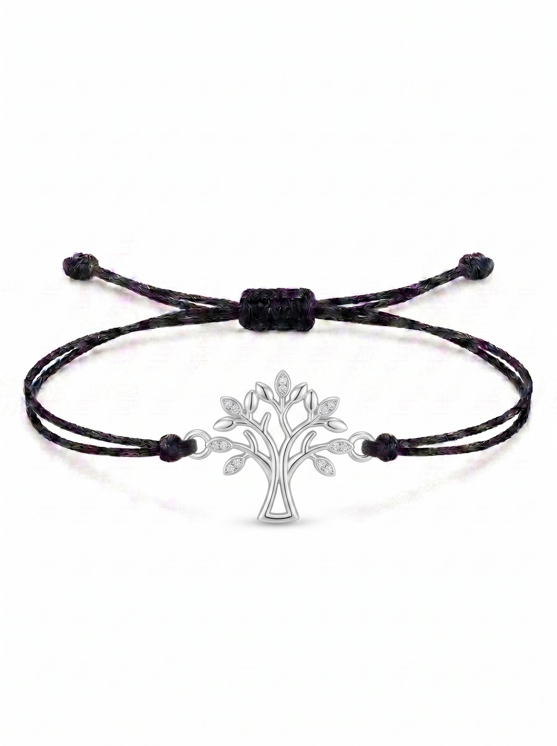 Flourishing Tree Charm Cord Bracelet