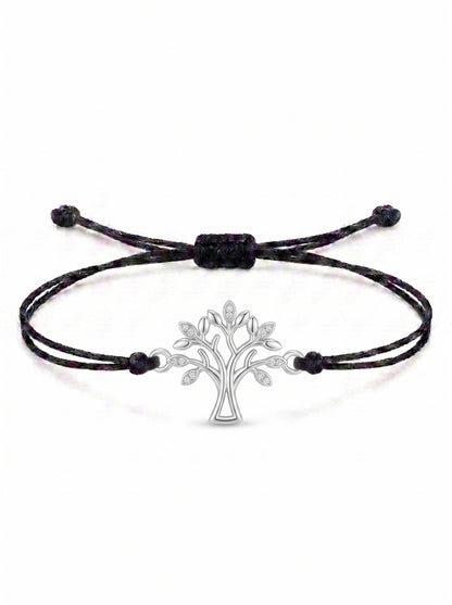 Flourishing Tree Charm Cord Bracelet
