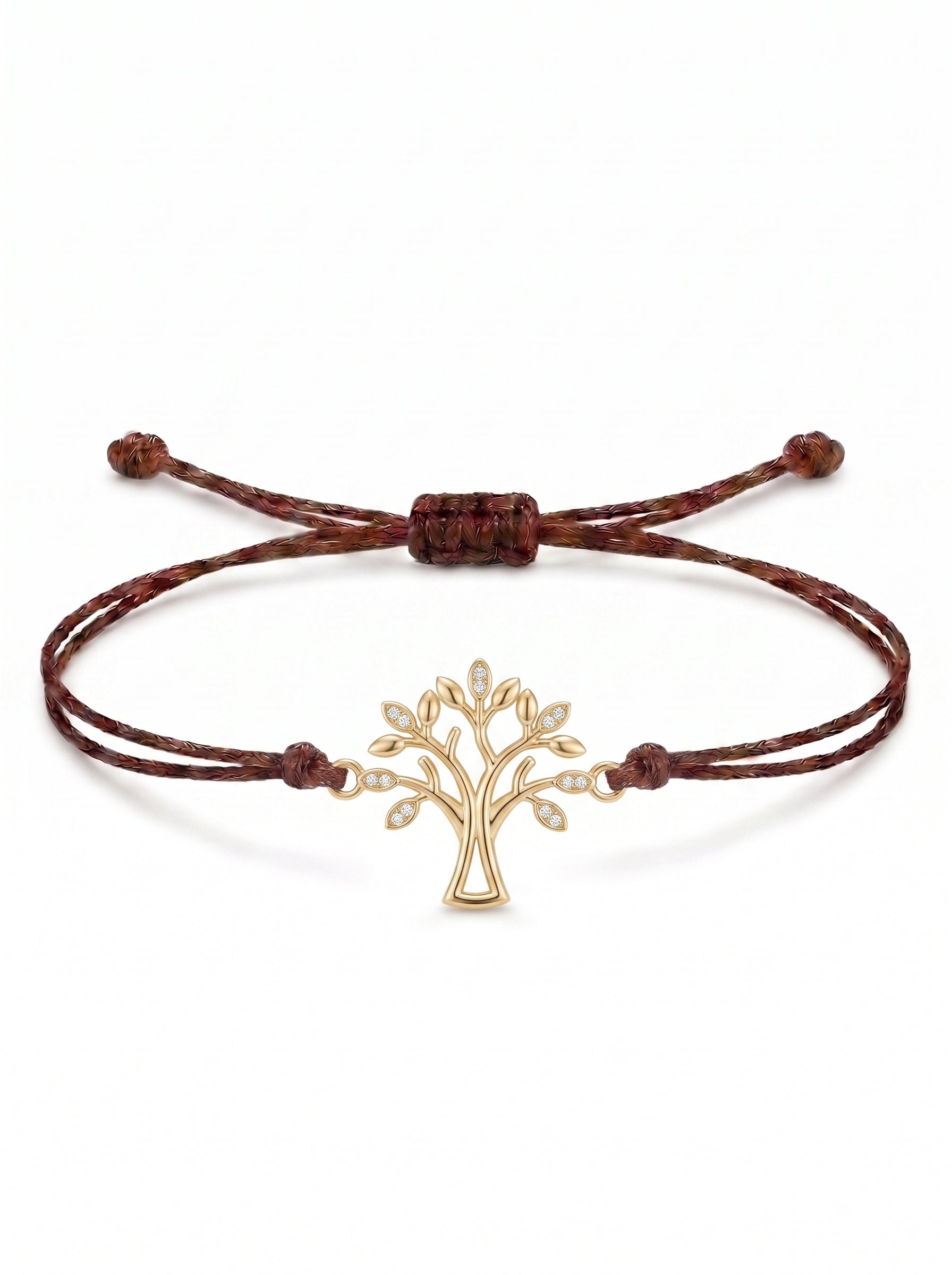 Flourishing Tree Charm Cord Bracelet