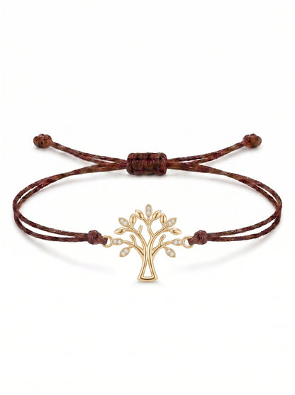 Flourishing Tree Charm Cord Bracelet