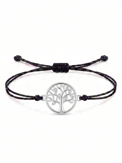 Harmony Tree Charm Cord Bracelet