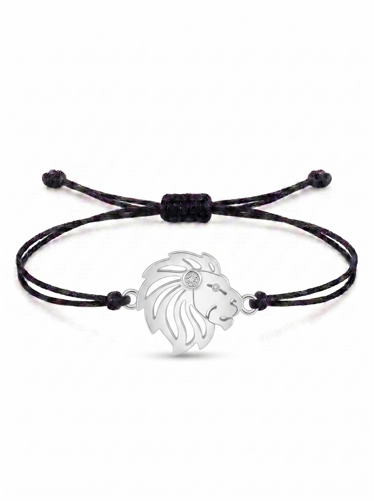 Majestic Lion Charm Cord Bracelet
