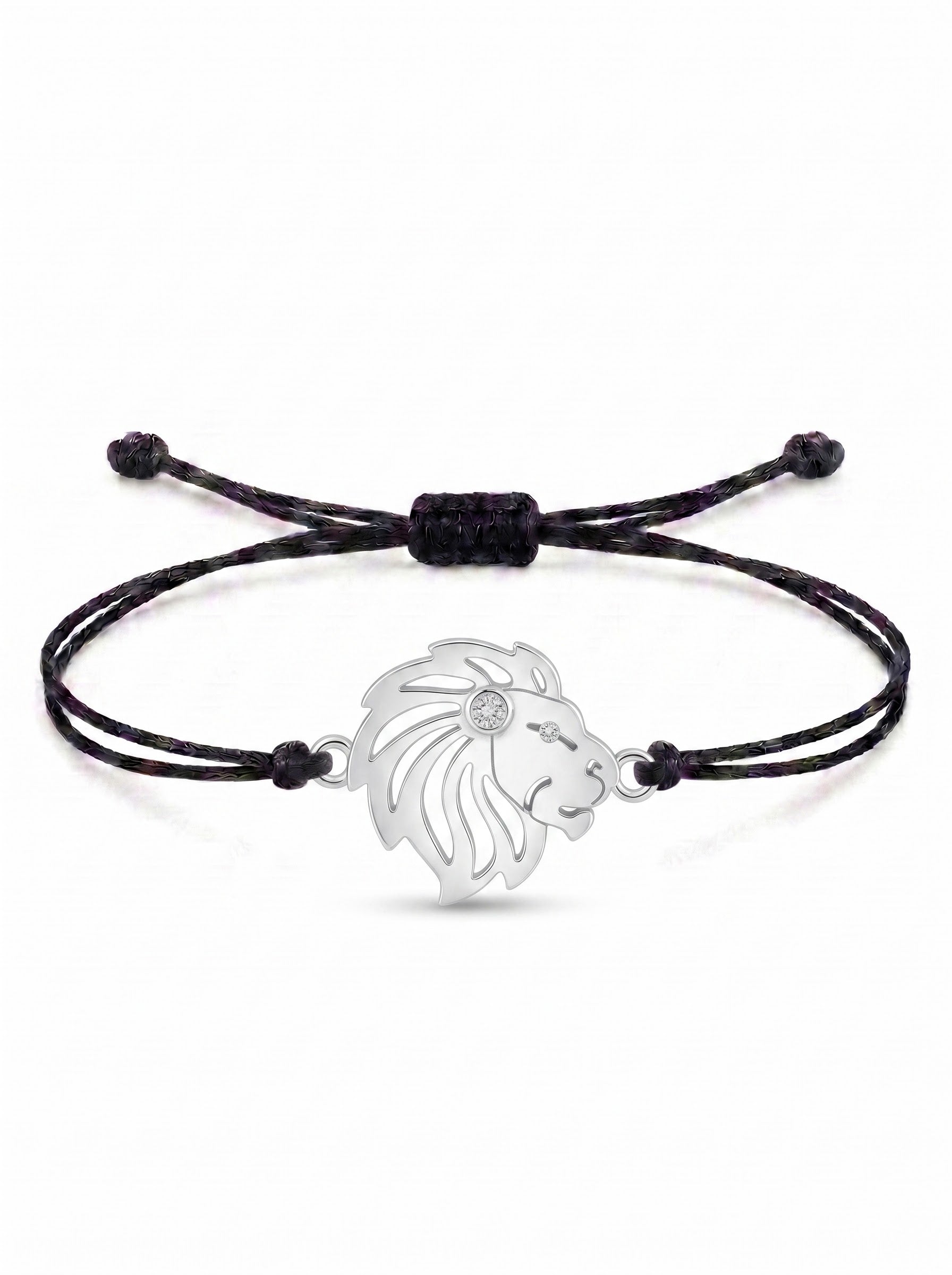 Majestic Lion Charm Cord Bracelet