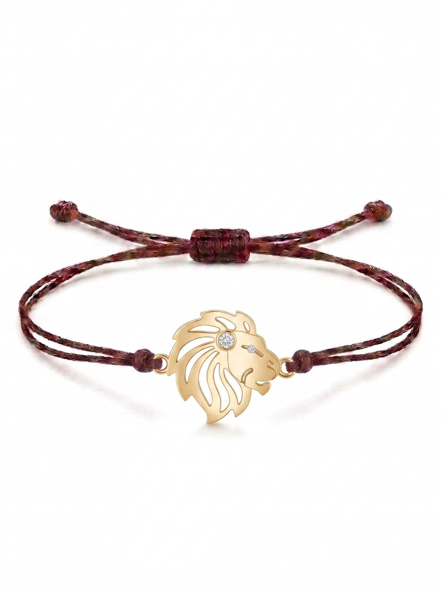 Majestic Lion Charm Cord Bracelet