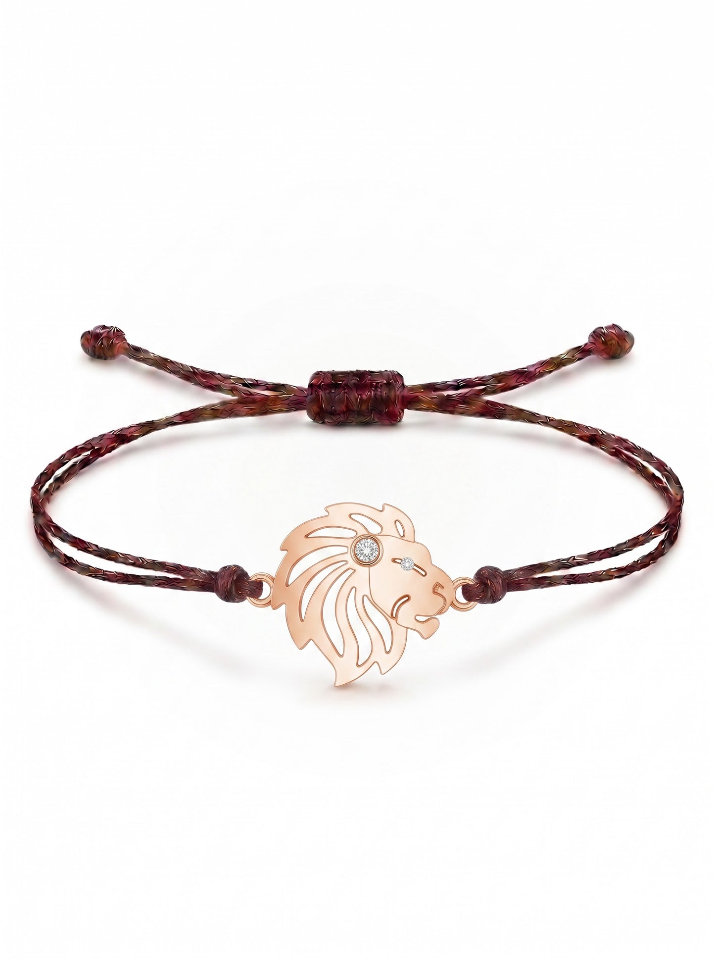 Majestic Lion Charm Cord Bracelet
