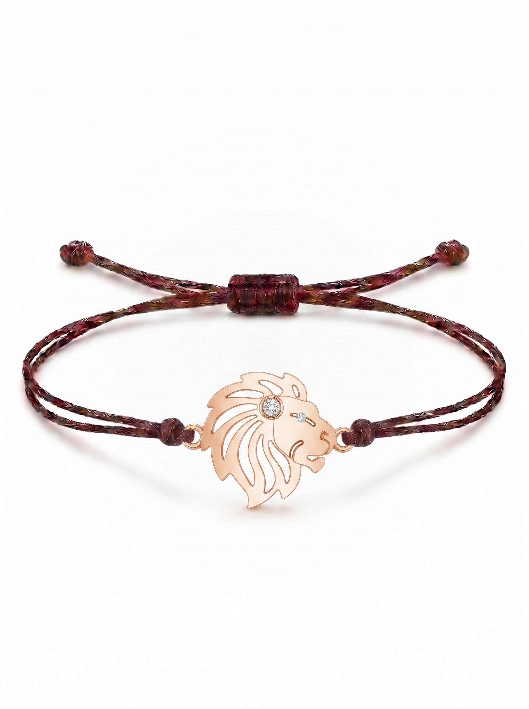 Majestic Lion Charm Cord Bracelet