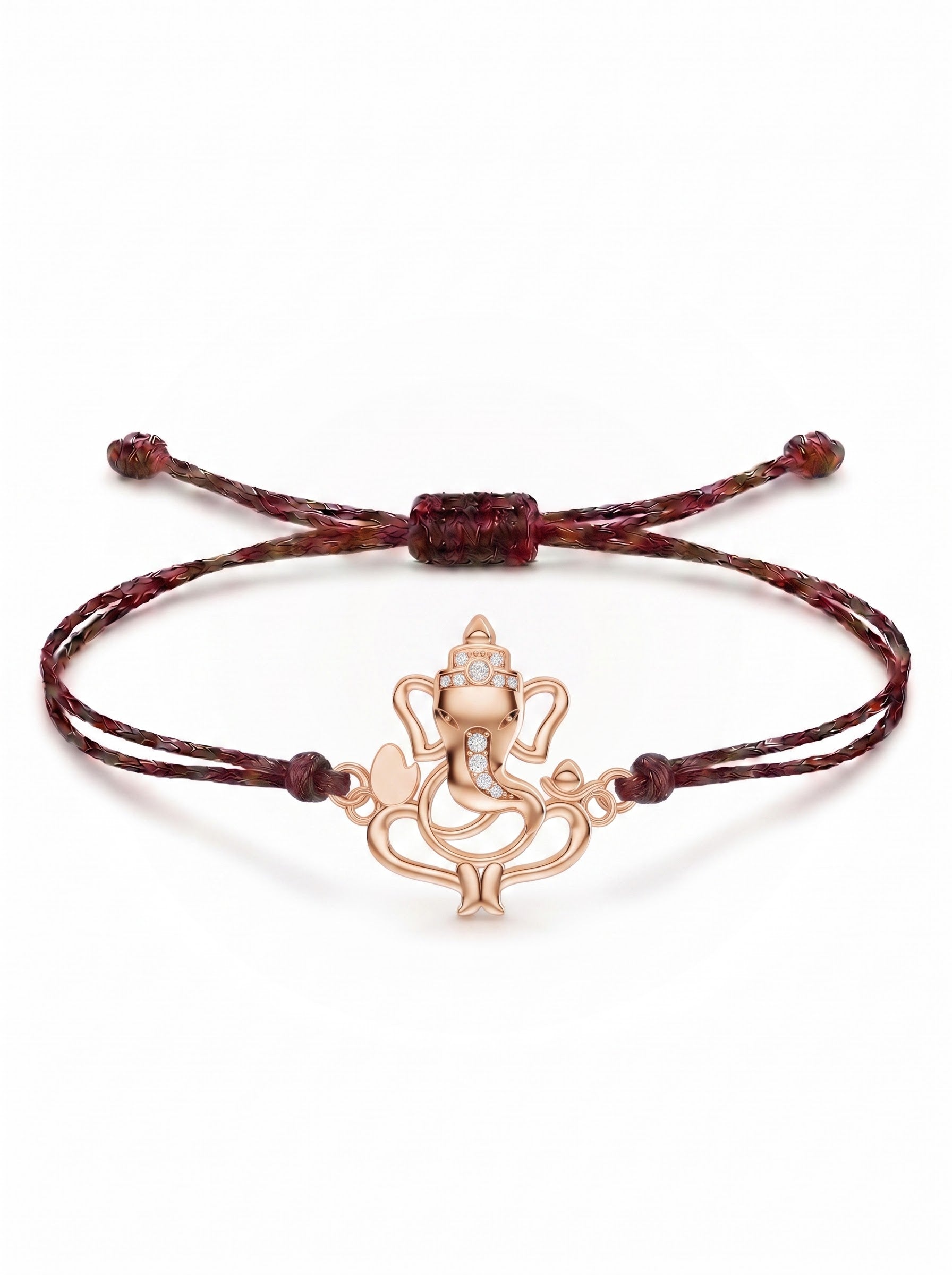 Divine Ganesha Charm Cord Bracelet