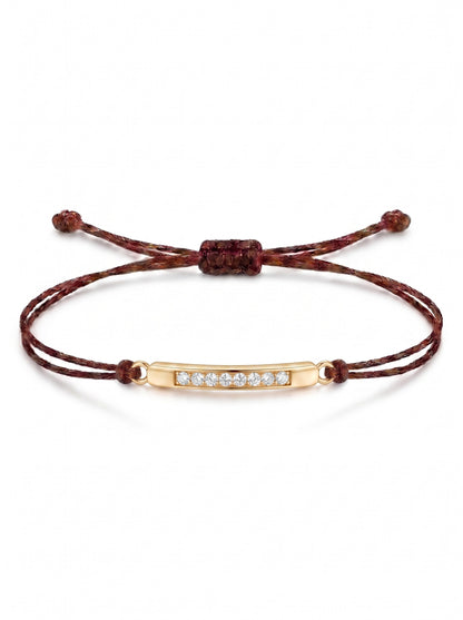 Bar Charm Cord Bracelet