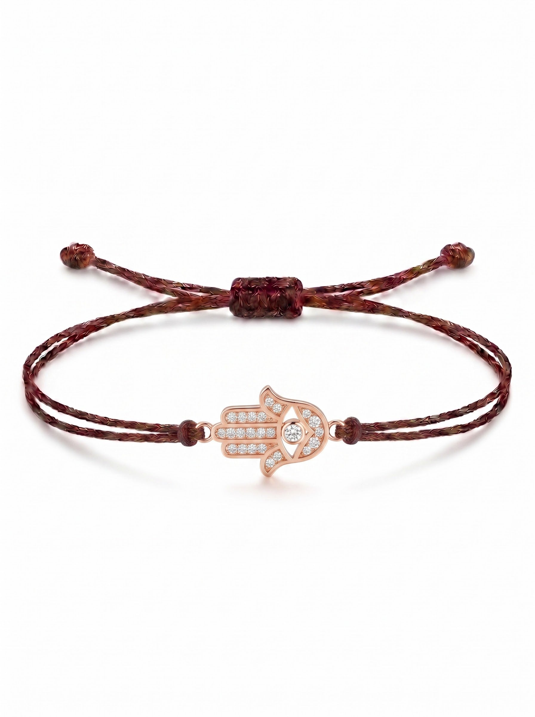 Hamsa Hand Charm Cord Bracelet