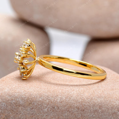 Round Diamond Premium Snow Flake Ring