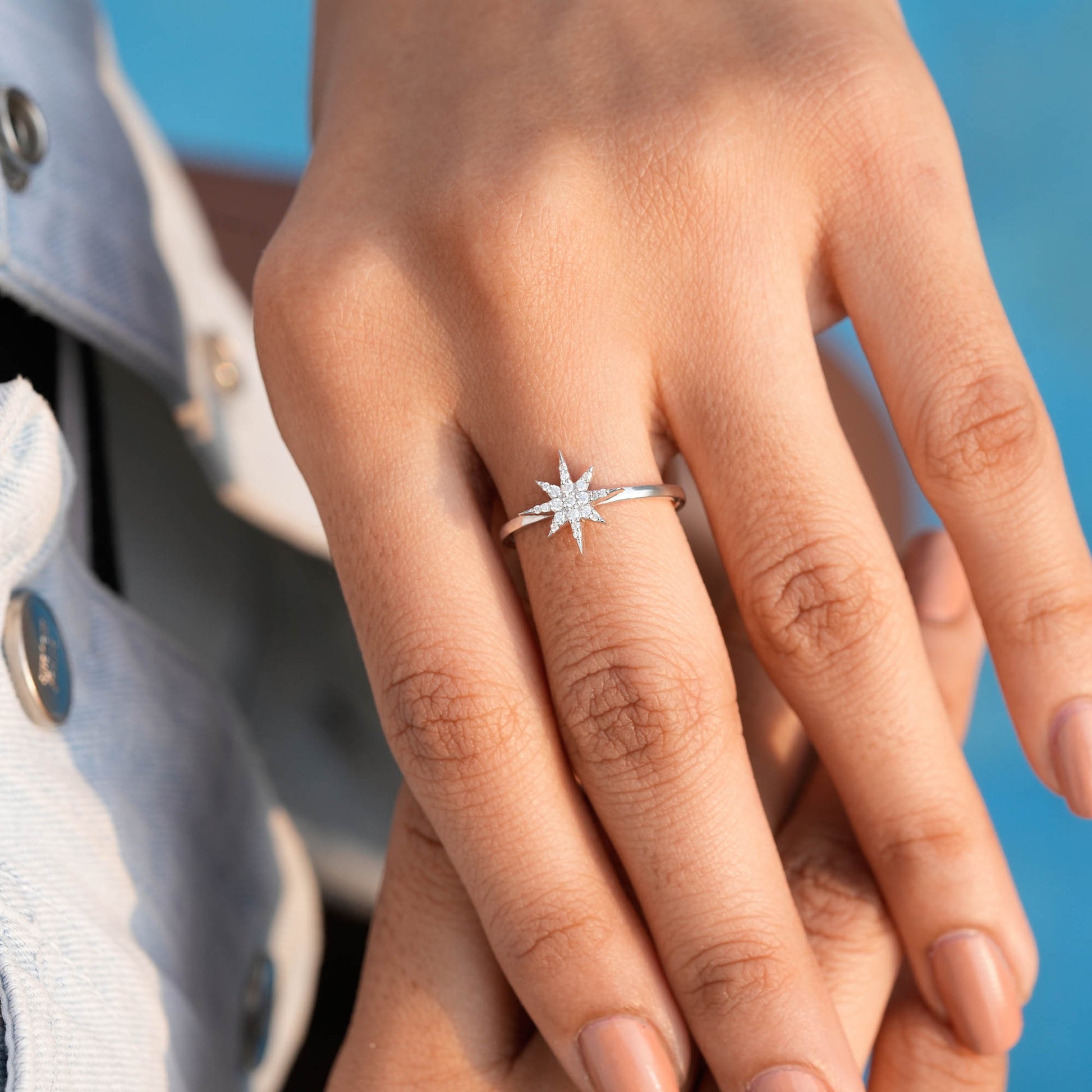 Round Diamond Premium Star Ring