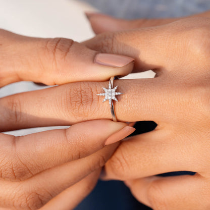 Round Diamond Premium Star Ring