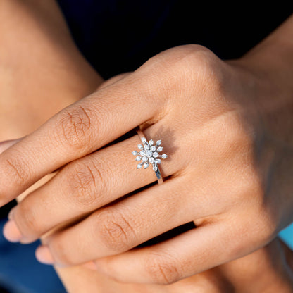Round Diamond Premium Snow Flake Ring